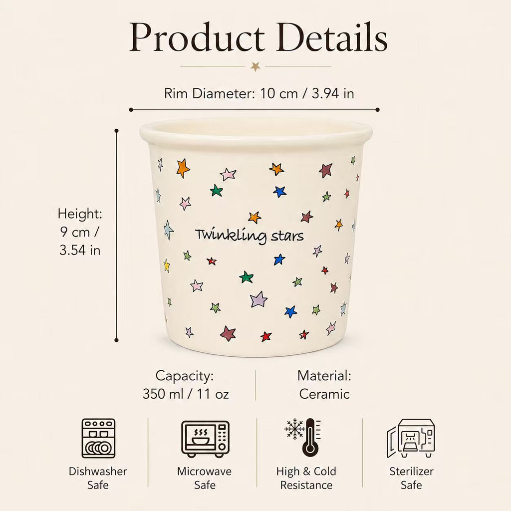 Twinkling Stars Ceramic Mug | 11 oz Coffee Cup