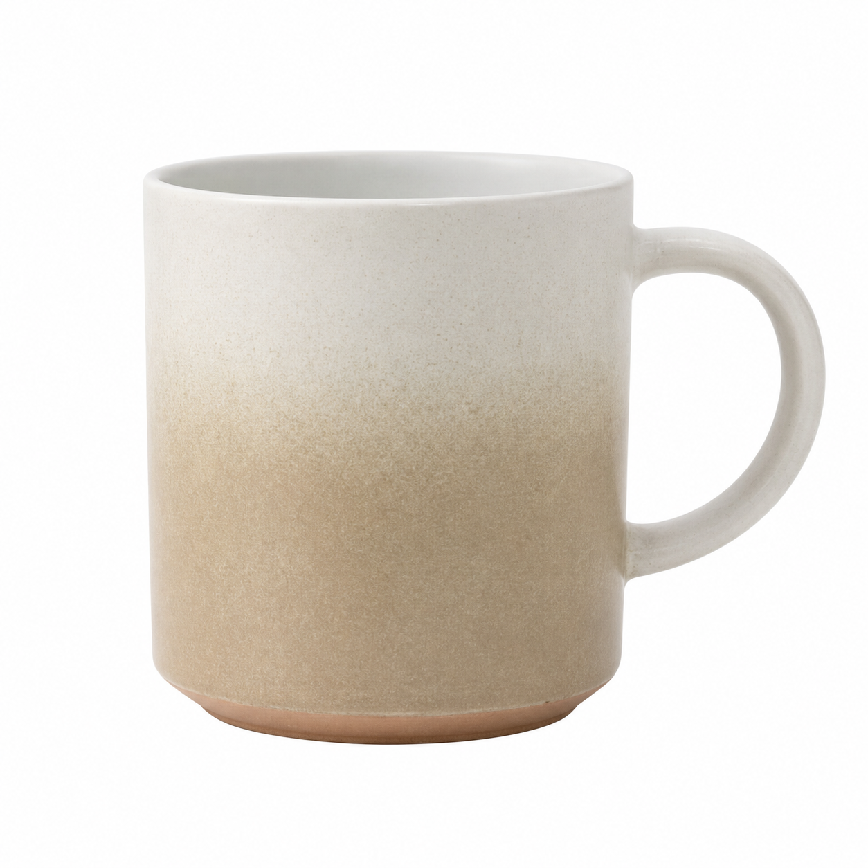 20 oz ivory speckled ceramic mug with soft beige gradient finish