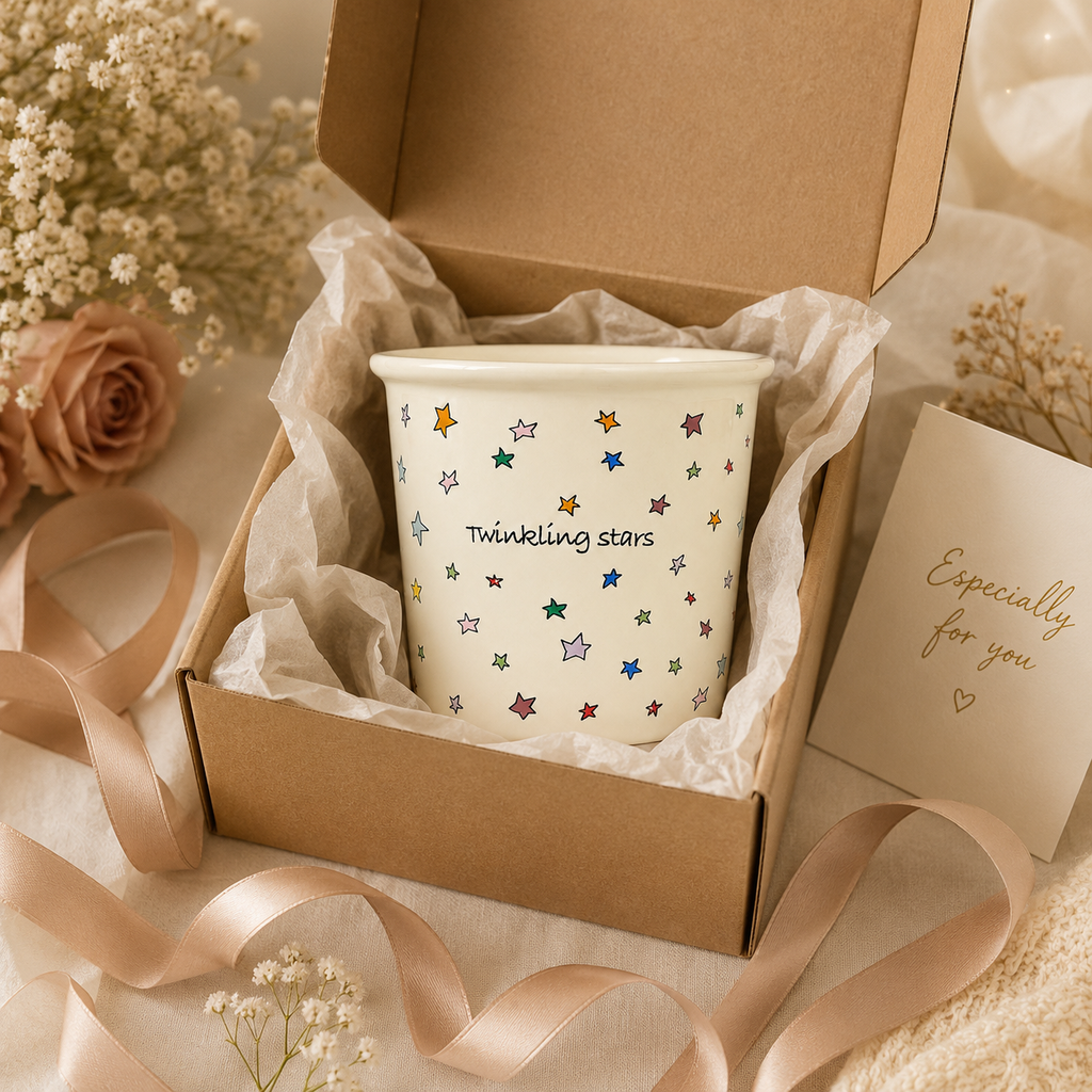 Twinkling Stars Ceramic Mug | 11 oz Coffee Cup