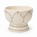 Handmade Ceramic Pear Bowl | Pedestal Breakfast & Dessert Bowl