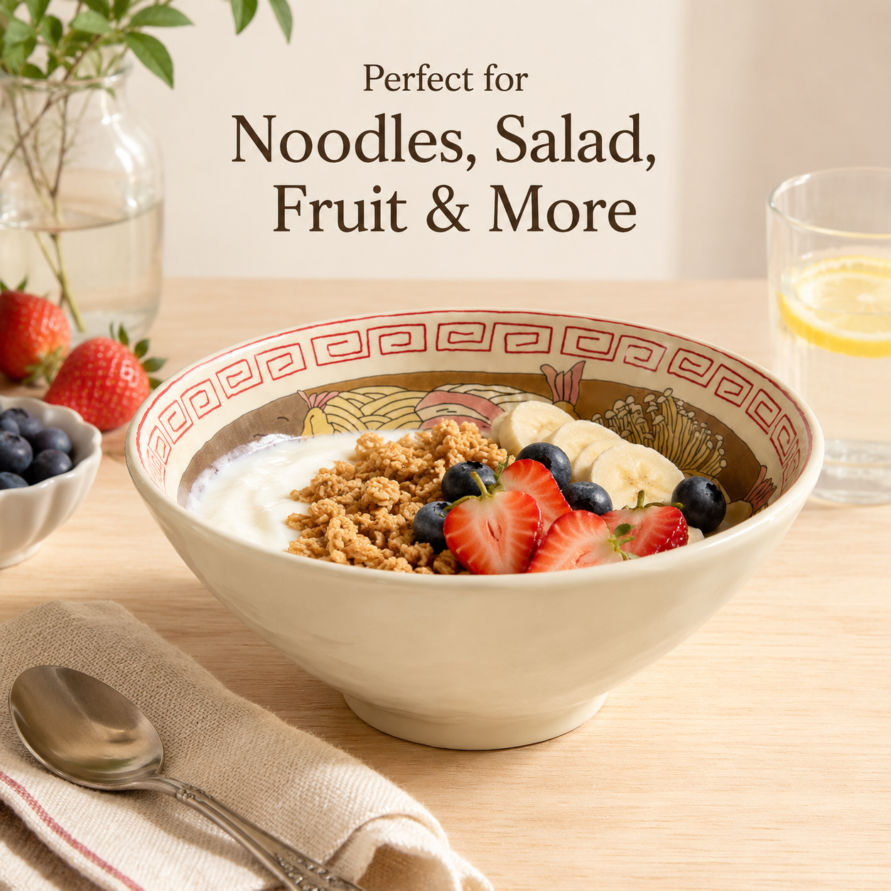 Classic Tempura Ramen Bowl – Handmade Ceramic Japanese Noodle Bowl