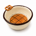 Handmade Ceramic Pretzel Bowl | 11 oz Dessert & Snack Bowl